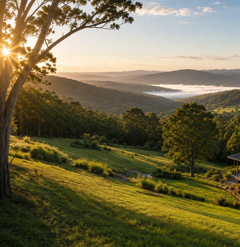 Hinterland landscape representative of the Sunshine Coast region